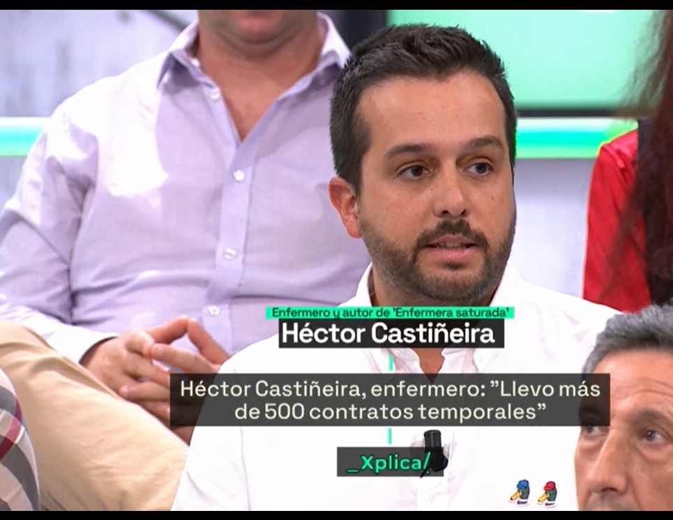 Héctor Castiñeira se queja de la precariedad laboral y entiende que las enfermeras se vayan al extranjero. 