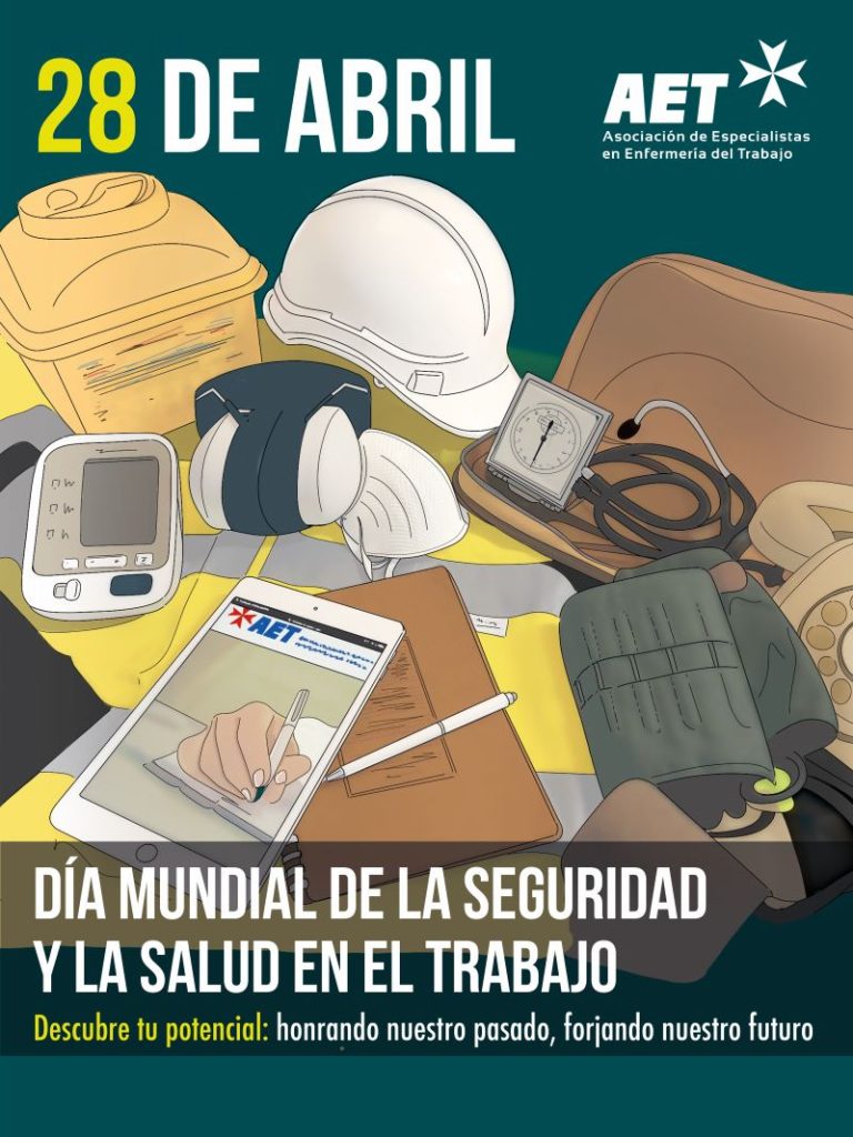Cartel Día Mundial de la Seguridad y la Salud en el Trabajo | Diseño: Ana Gil Piqueras @soyanika
