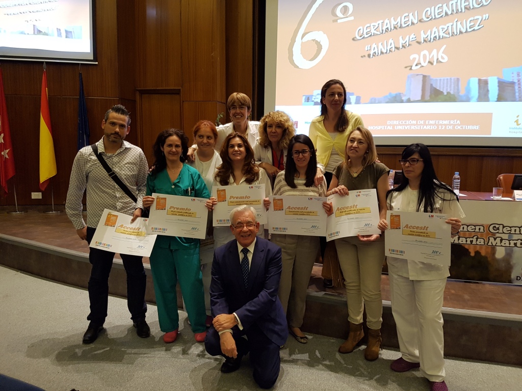 Los premiados en el VI Certamen Científico Ana Mª Martínez del Hospital 12 de Octubre (2)