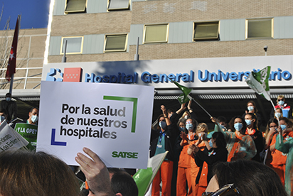 Concentración en los hospitales madrileños | SATSE Madrid